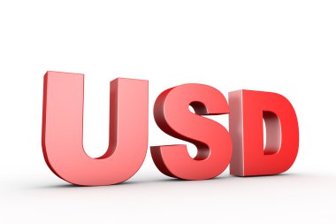 3D illüstrasyon işareti Doları