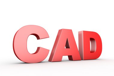 3D illüstrasyon işareti cad