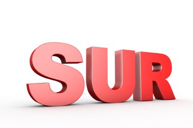 3D illüstrasyon işareti sur