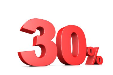 3D illüstrasyon iş numbe30 yüzde