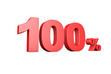 3D illüstrasyon iş yüzde 100 numara