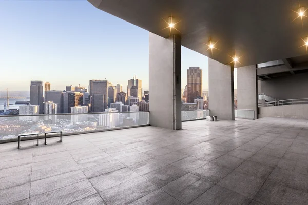 Panoráma města a Panorama San Franciska z podlahy — Stock fotografie