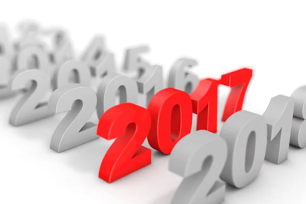 3d illustration 2017 new year — Stock Photo, Image