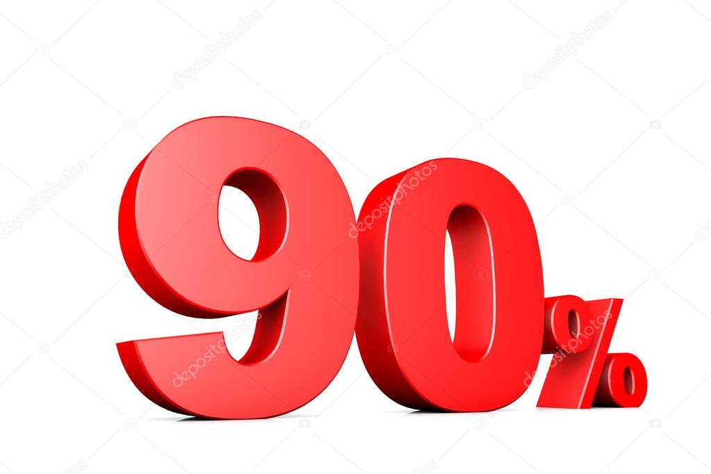 3d illustration business number 90 percent Stock Photo by ©zhudifeng