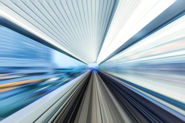 demiryolu parça ve Tokyo cityscape gelen hızlı tren