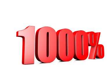 % 1000 'lik 3D çizim işareti