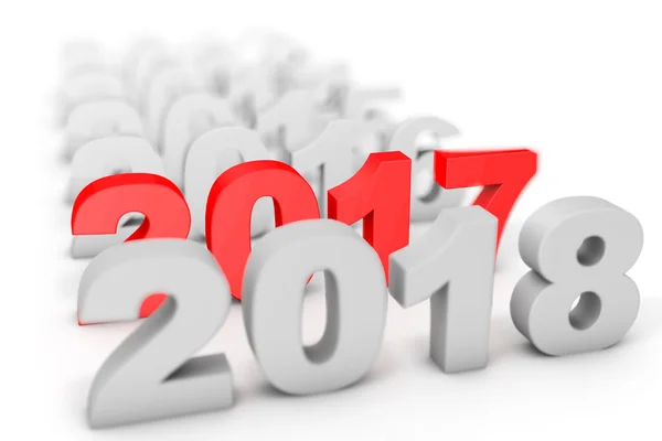 2018 happy new year 3d illustration — Stock Photo, Image