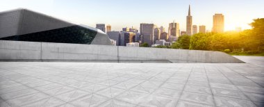 Cityscape ve zemin gündoğumu, San Francisco manzarası