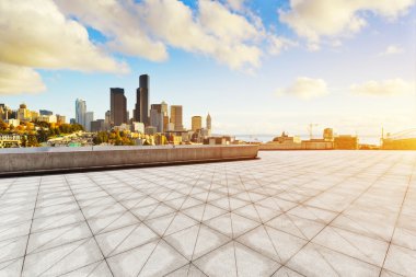 Cityscape ve Los Angeles kat manzarası