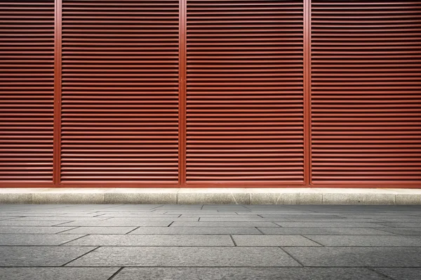 Edifício moderno com parede padrão do chão — Fotografia de Stock