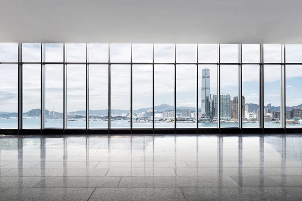 Modern skyscraper in Hong Kong from glass window — Stock Photo, Image