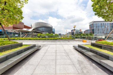 Şanghay'soyut binalar dan patika Park