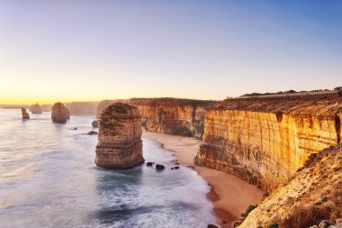 on iki apostlesaustralia, victoria, campbell, yükseltilmiş port 