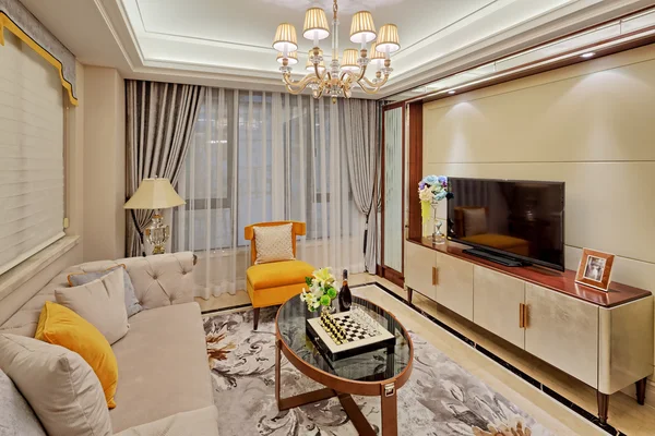 Luxusní obývací pokoj interiér — Stock fotografie