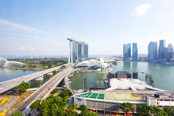 Skyline van singapore in de overdag — Stockfoto