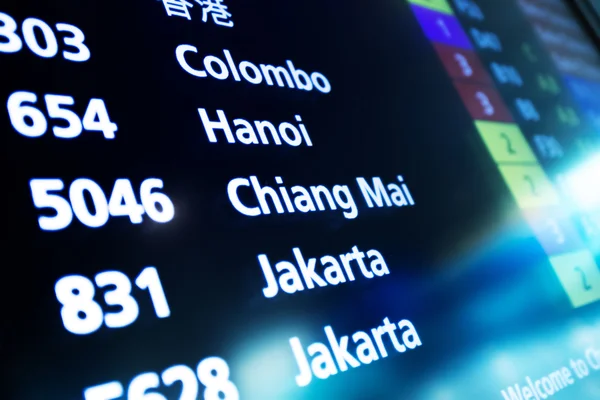 Flight Information Board of Airport — Stock Photo, Image