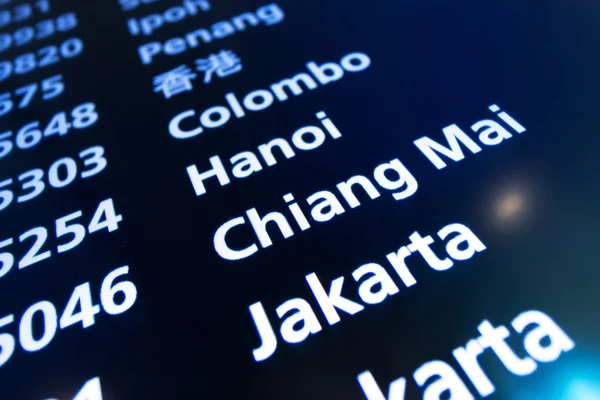 Flight Information Board of Airport — Stock Photo, Image