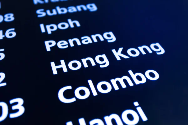 Flight Information Board of Airport — Stock Photo, Image