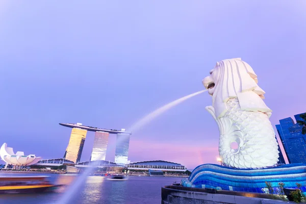 Point de repère et paysage urbain de singapore — Photo