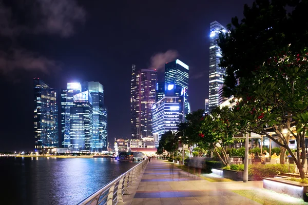 Modern cityscape at night — Stock Photo, Image