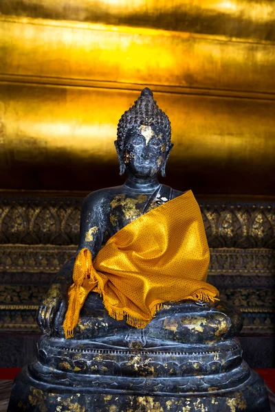 Ancient buddha sculpture detail — Stock Photo, Image