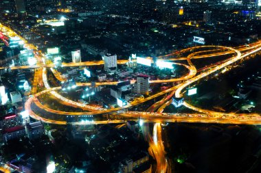 Kentsel şehir trafik ışığı trai kuş görünümü