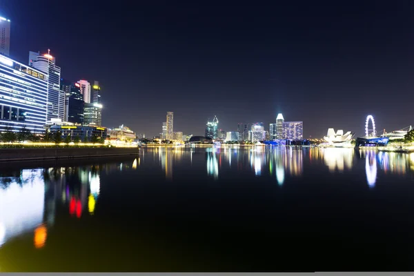 Night cityscape of modern city — Stock Photo, Image