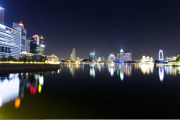 Night cityscape of modern city — Stock Photo, Image