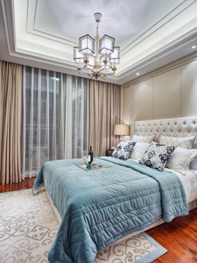 modern yatak lüks dekorasyon İçişleri