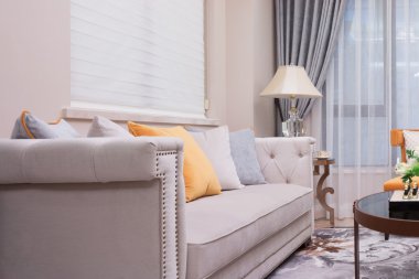 Modern oturma odası lüks dekorasyon iç