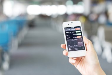 Hangzhou, Çin-Ekim 6,2014: business yolcu kullanım akıllı fon