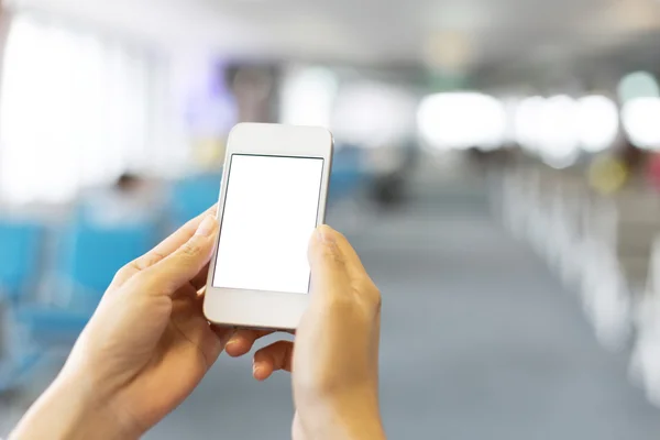 Mujer de negocios utilizar el teléfono inteligente — Foto de Stock