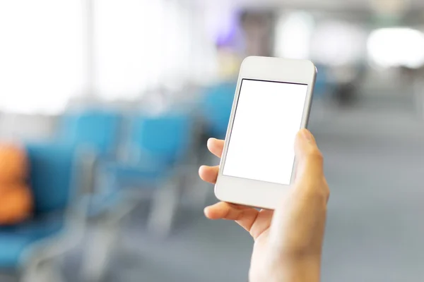 Mujer de negocios utilizar el teléfono inteligente — Foto de Stock