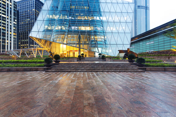 modern office building exterior of urban city