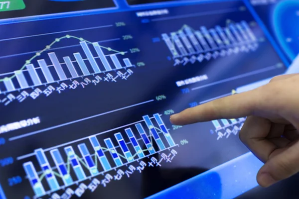 Klicken und Analyse Geschäftsfinanzbericht — Stockfoto