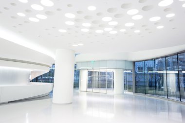 Fütüristik modern ofis binası iç