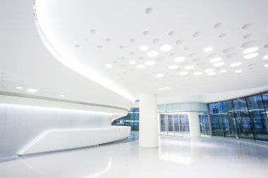 Fütüristik modern ofis binası iç