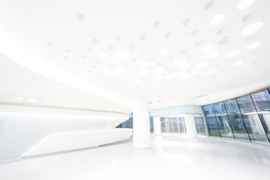 Fütüristik modern ofis binası iç