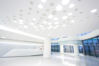 Fütüristik modern ofis binası iç