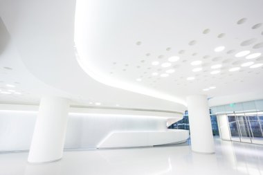 Fütüristik modern ofis binası iç