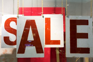 Pencere ile satışı işareti