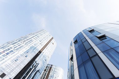 Dış ve gökyüzü Modern iş ofis binası