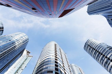 Dış ve gökyüzü Modern iş ofis binası