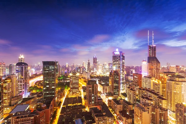 Moderní městské panorama Šanghaje — Stock fotografie