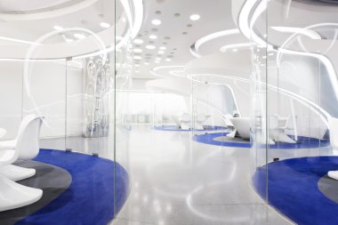 Modern futuristik kavramı ofis iç 