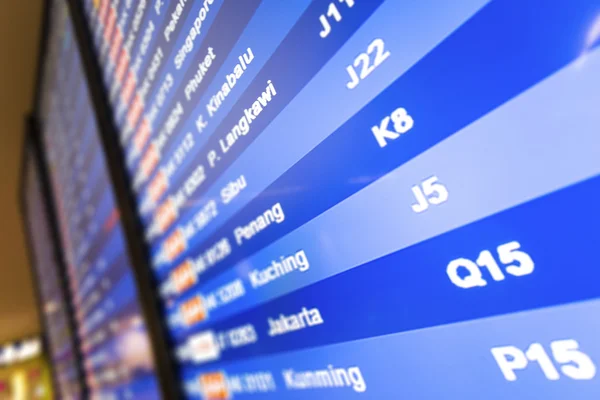 Screen board in airport — Stock Photo, Image
