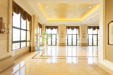 modern otel iç ve koridor
