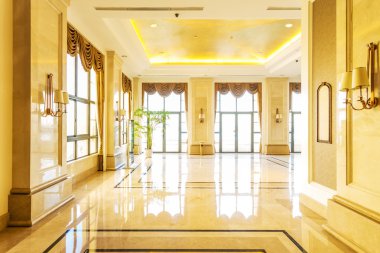 modern otel iç ve koridor