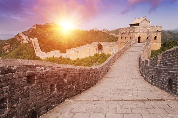 Skyline and great wall — Stock Photo, Image