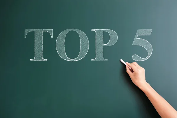 Handschriftzeichen Top 5 — Stockfoto